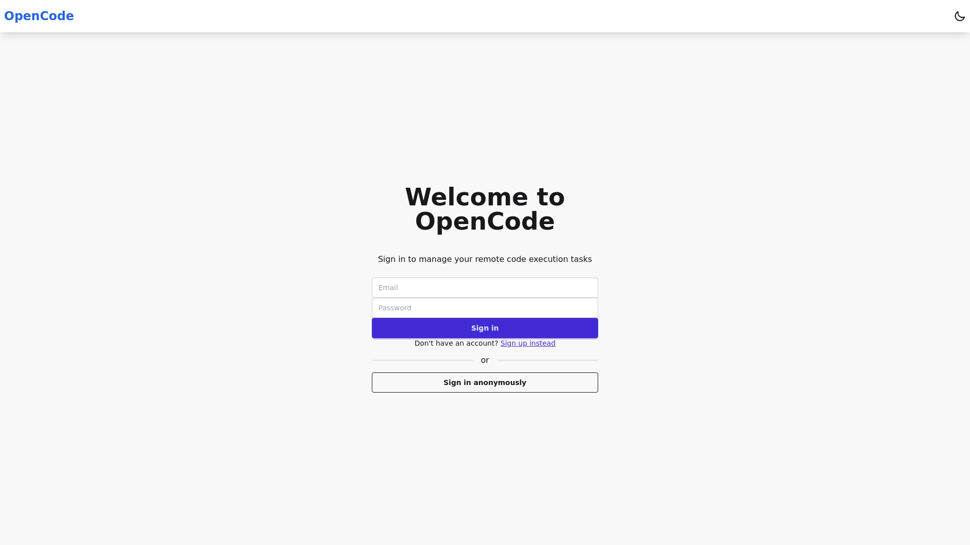 website screenshot of https://opencode-app.pages.dev/