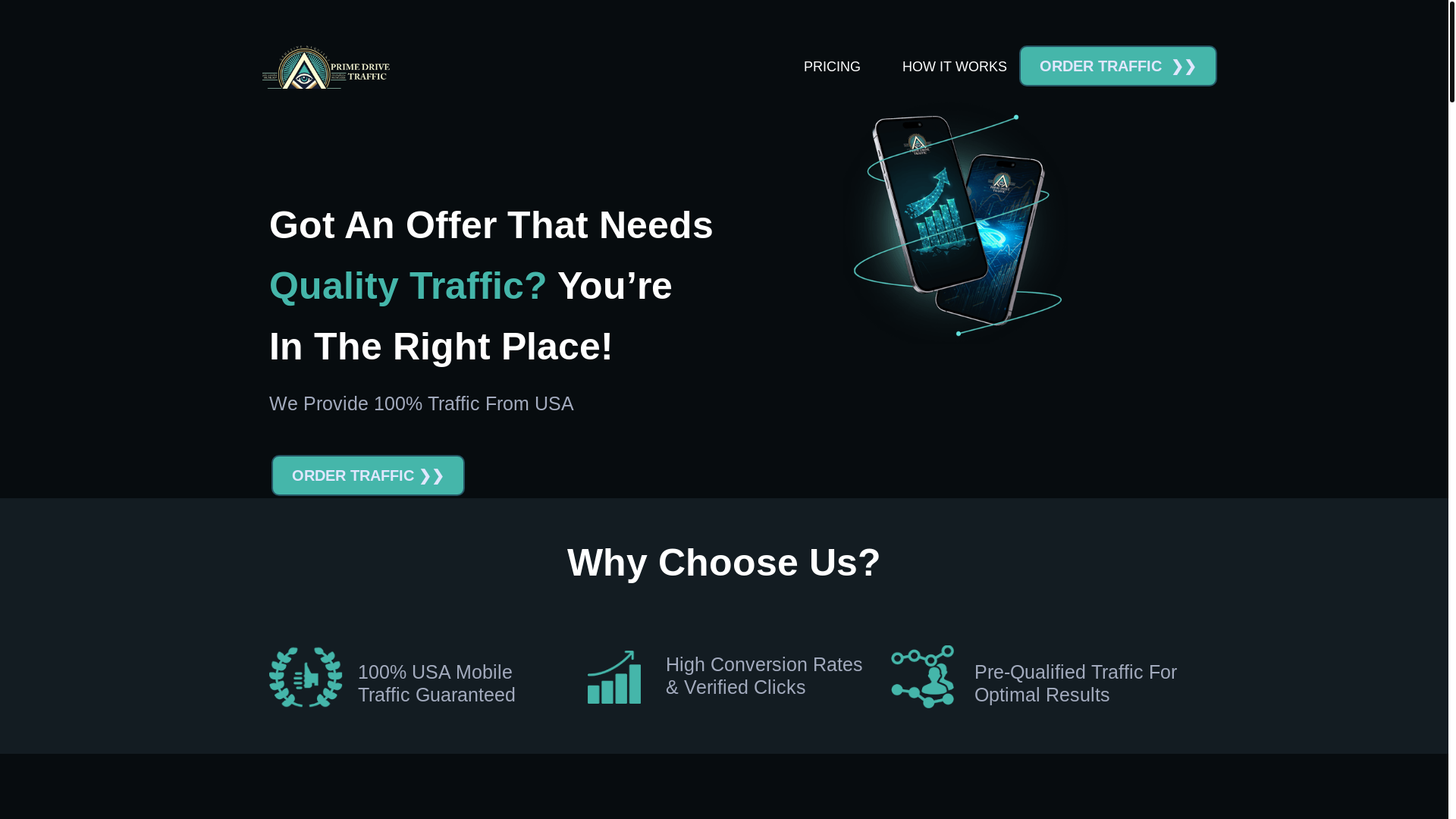 website screenshot of https://primedrivetraffic-com.pages.dev/