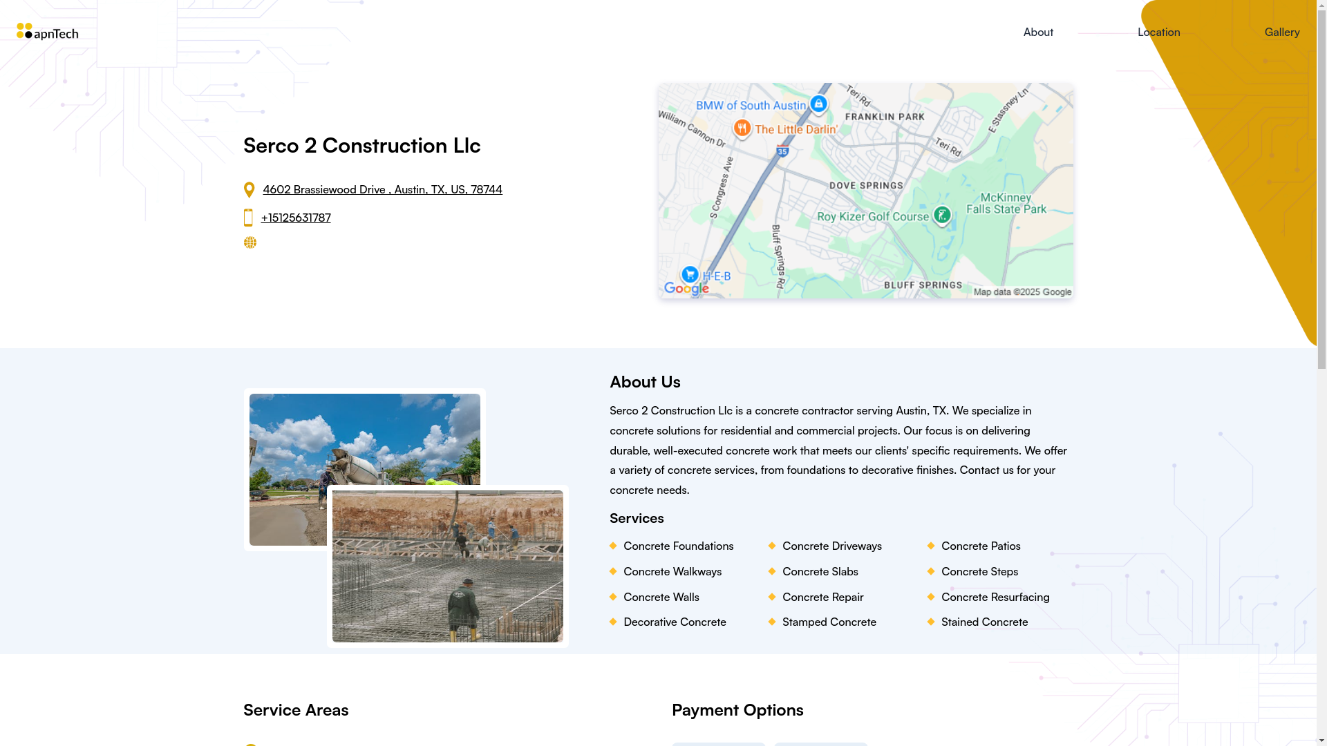website screenshot of https://serco2constructionllc.online/