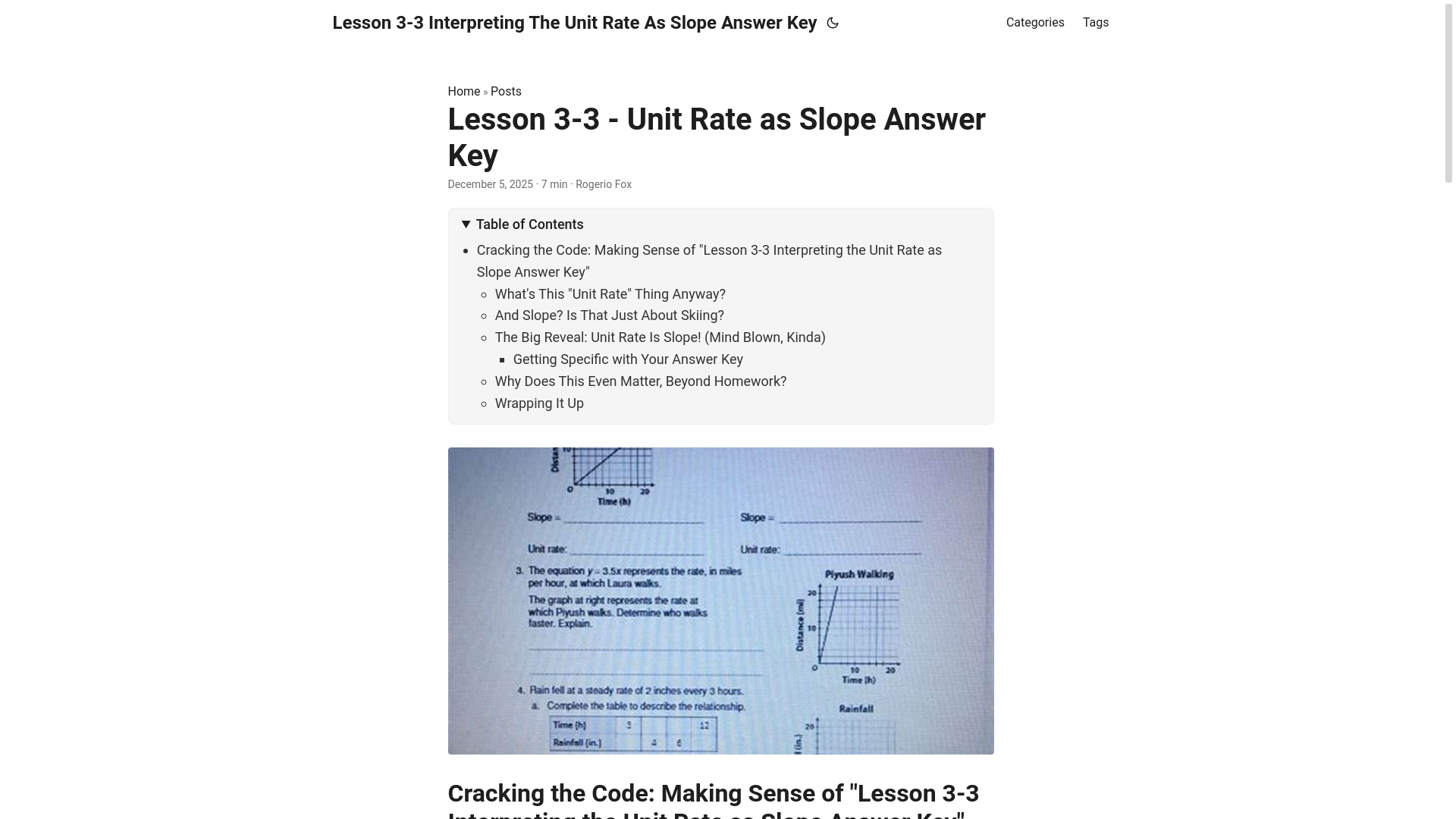 website screenshot of https://lesson3-3interpretingtheunitrateasslopeanswerkey2.pages.dev/