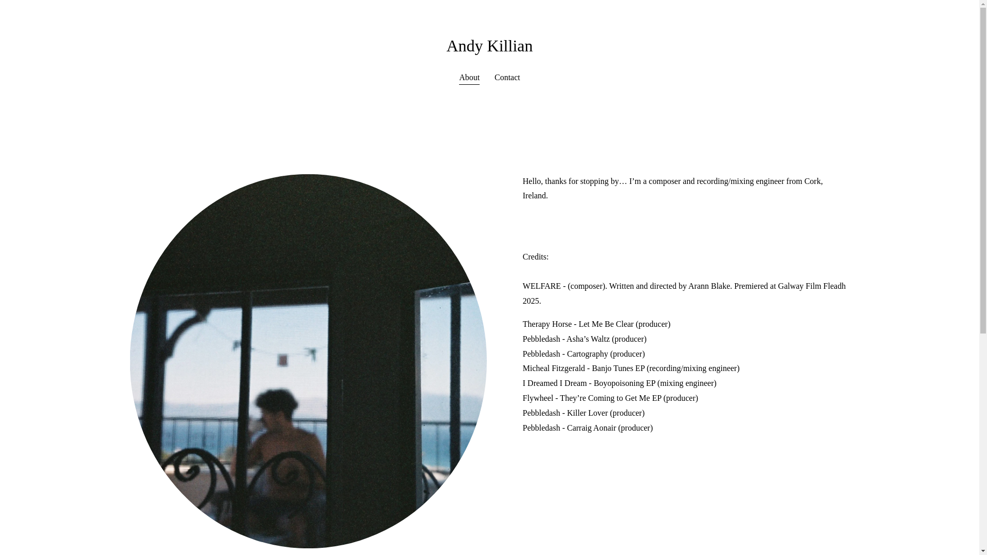website screenshot of https://andykillian.com/