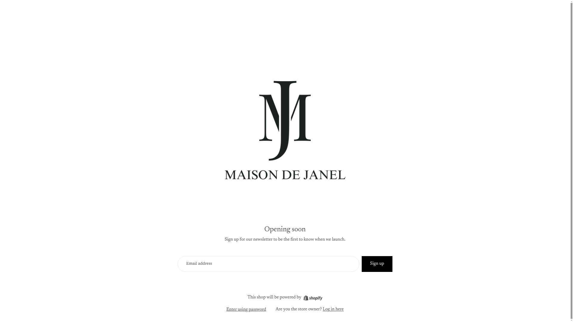 website screenshot of https://maisonjanel.com/