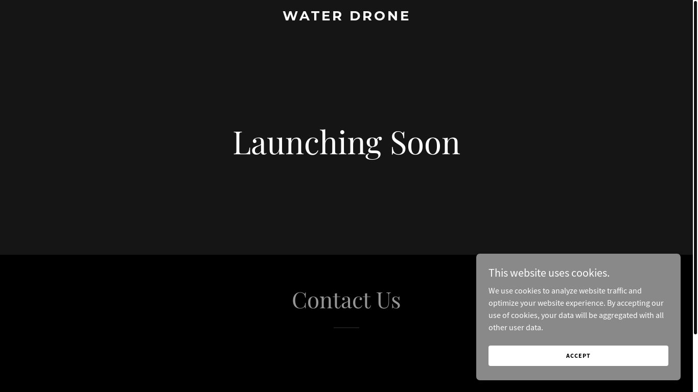 website screenshot of https://waterdrone.in/