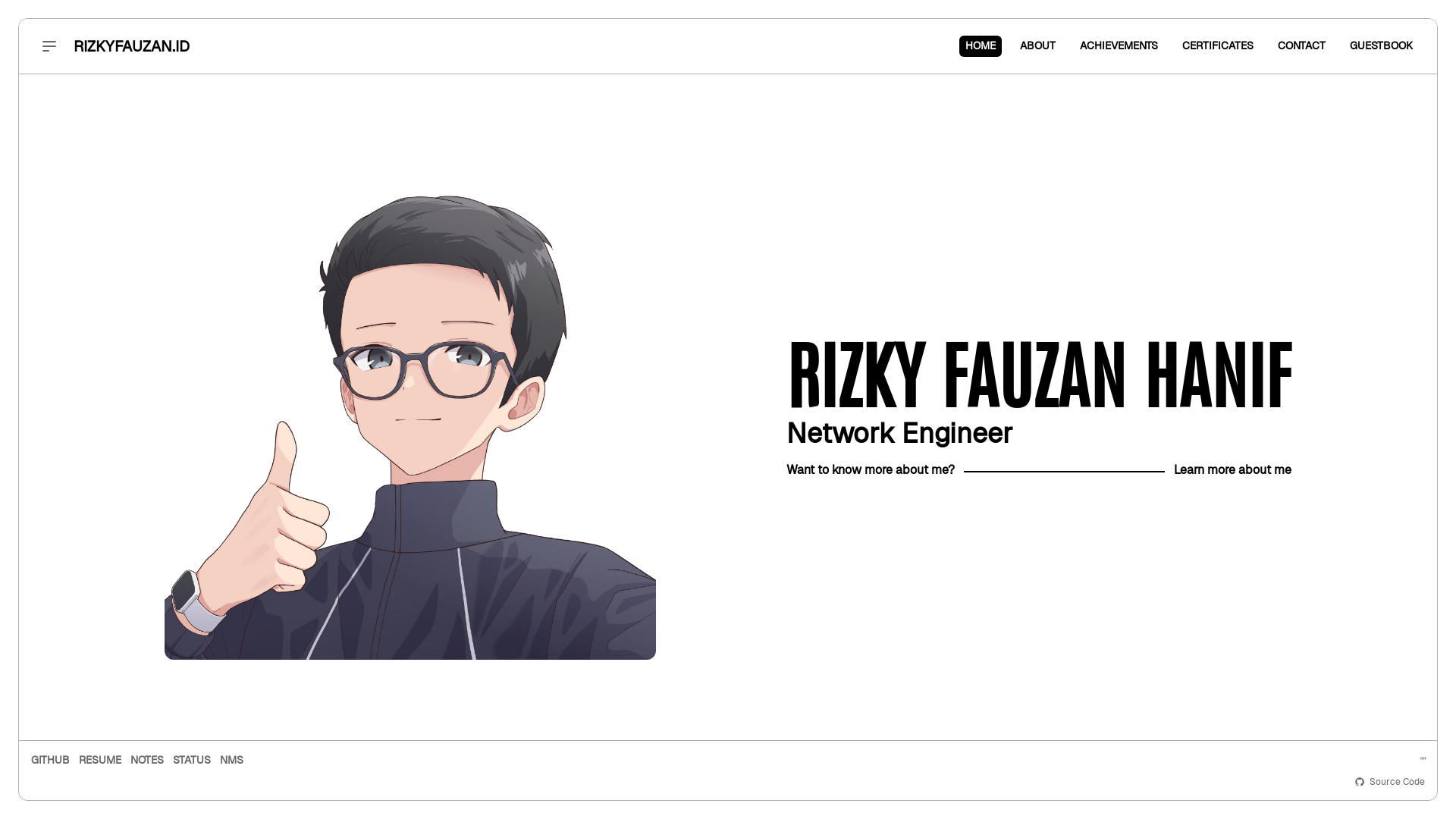 website screenshot of https://rizkyfauzan-id.pages.dev/
