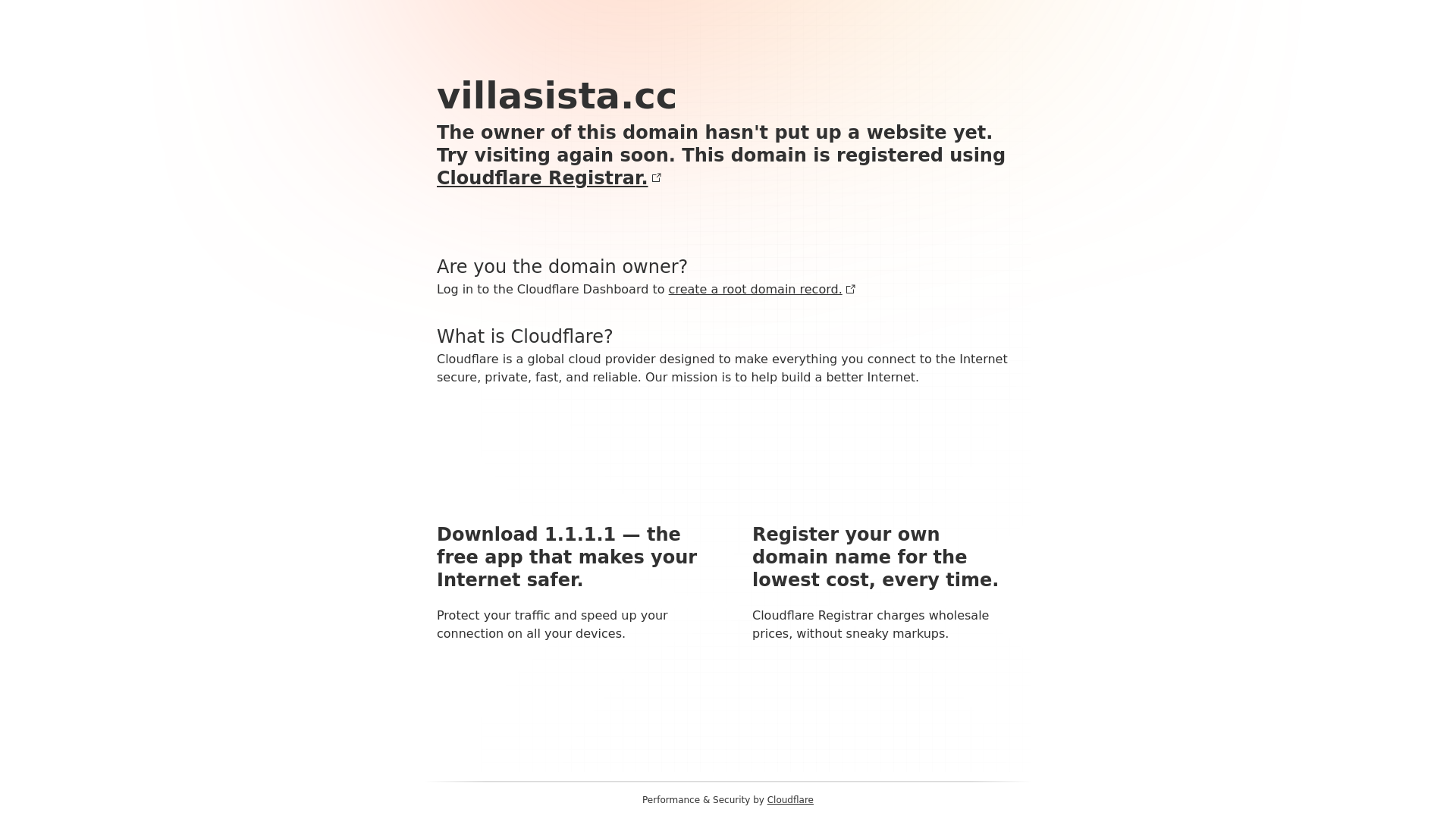 website screenshot of https://villasista.cc/