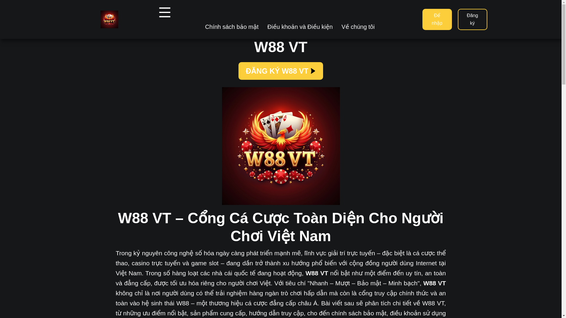 website screenshot of https://w88vt.club/