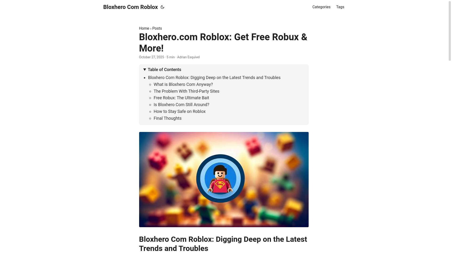 website screenshot of https://bloxhero-com-roblox.pages.dev/