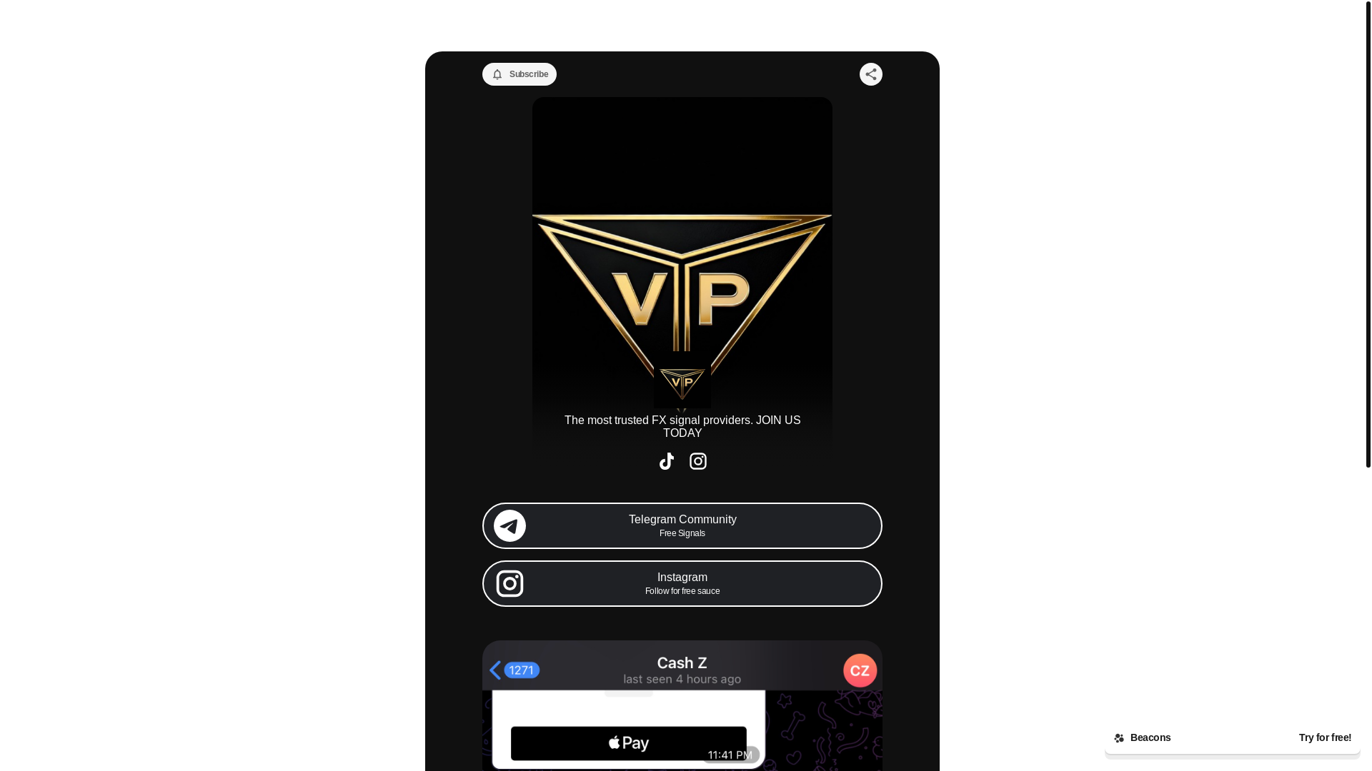 website screenshot of https://thevaulttrades.com/