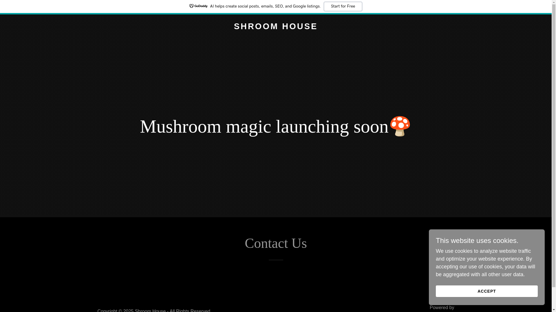 website screenshot of https://shroomhouse.in/