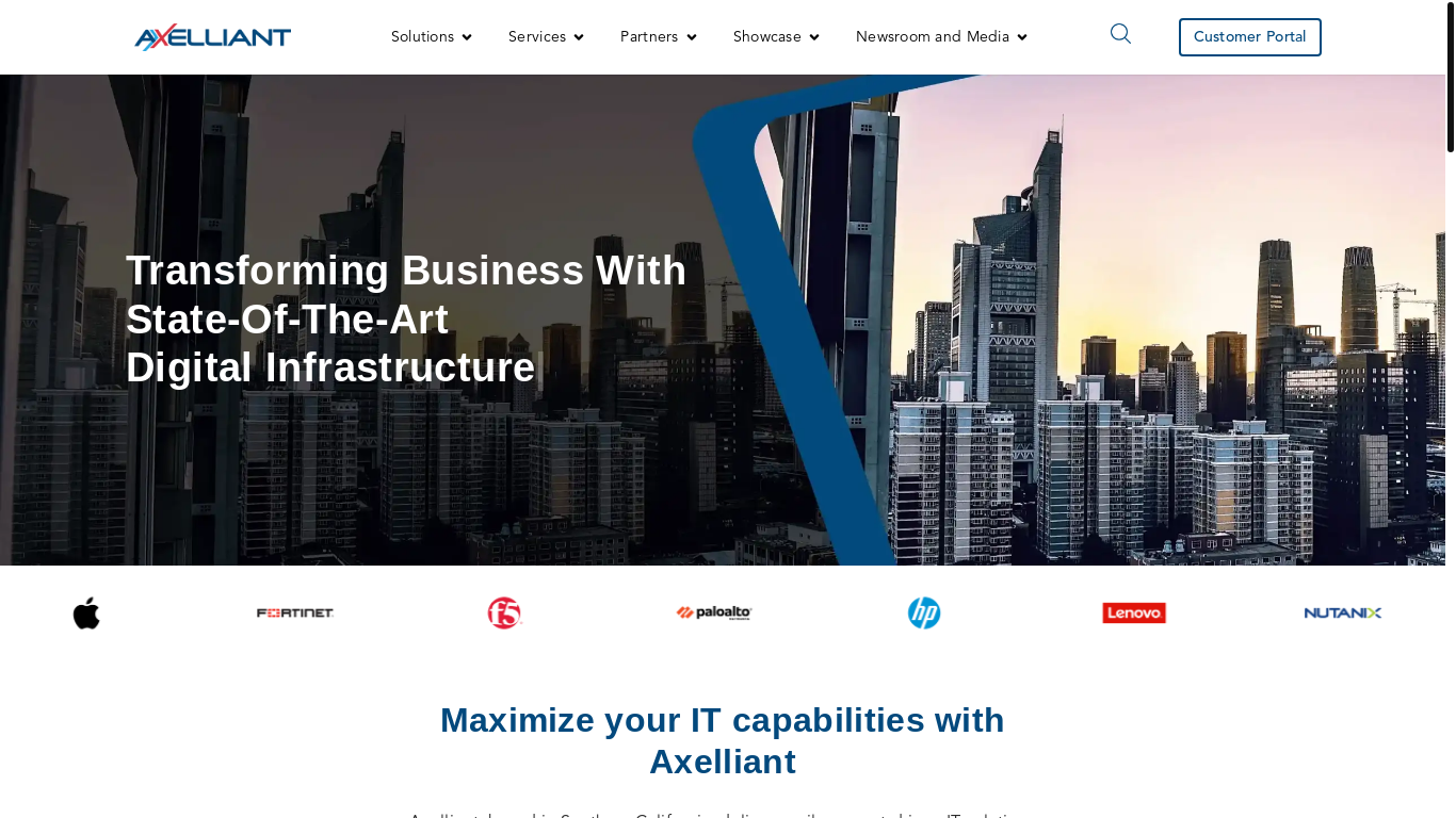 website screenshot of https://theaxellianthq.com/