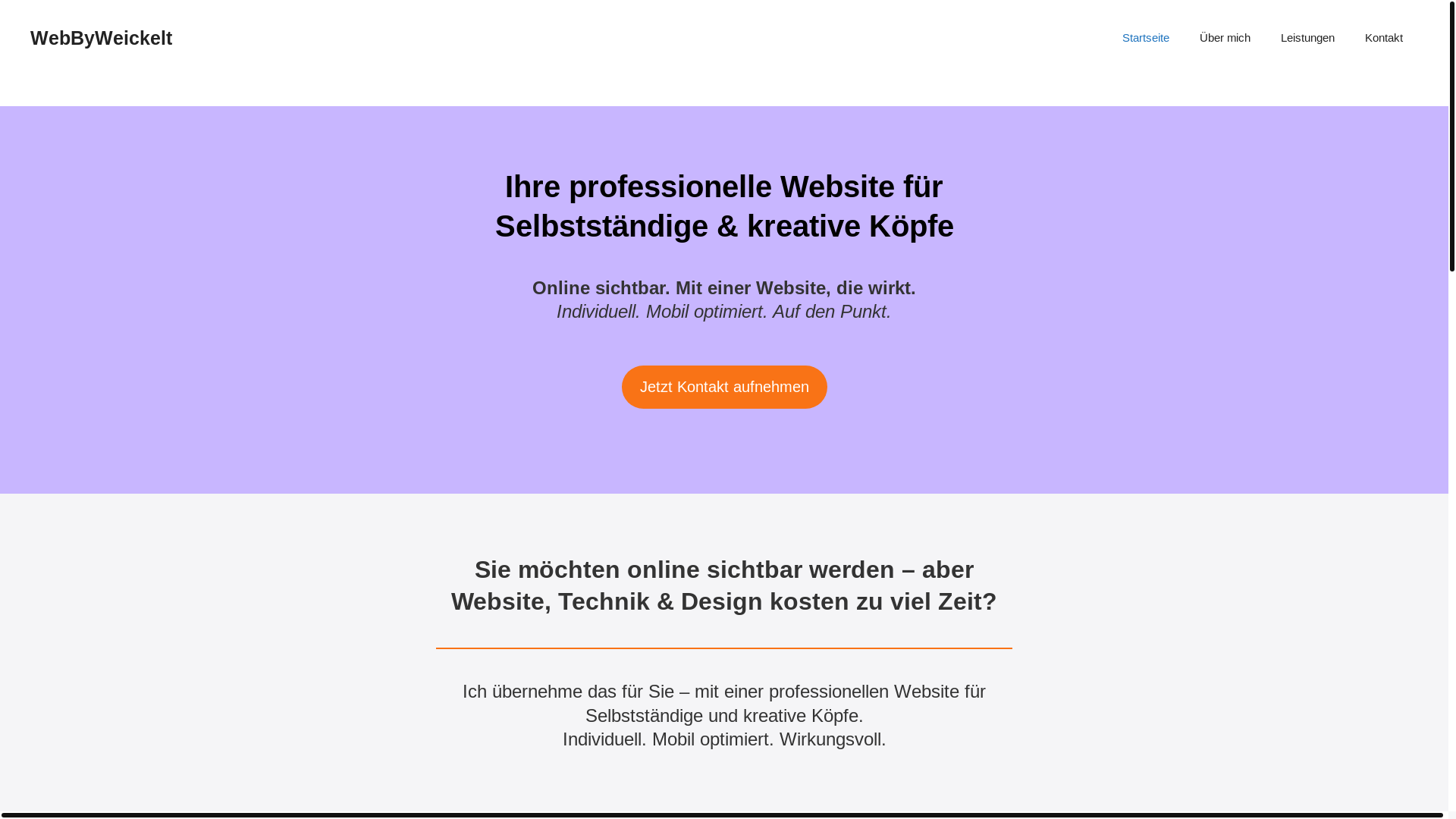 website screenshot of https://webbyweickelt.de/