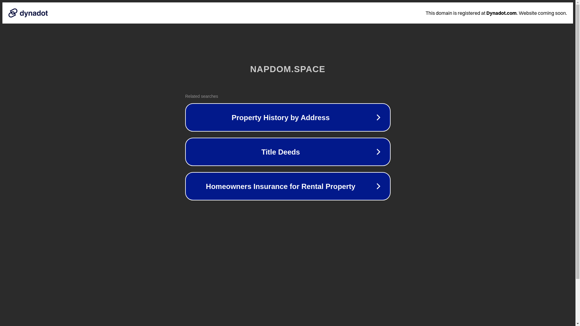 website screenshot of https://napdom.space/
