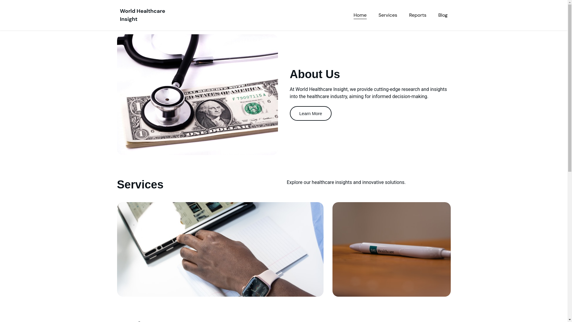 website screenshot of https://worldhealthcareinsight.com/