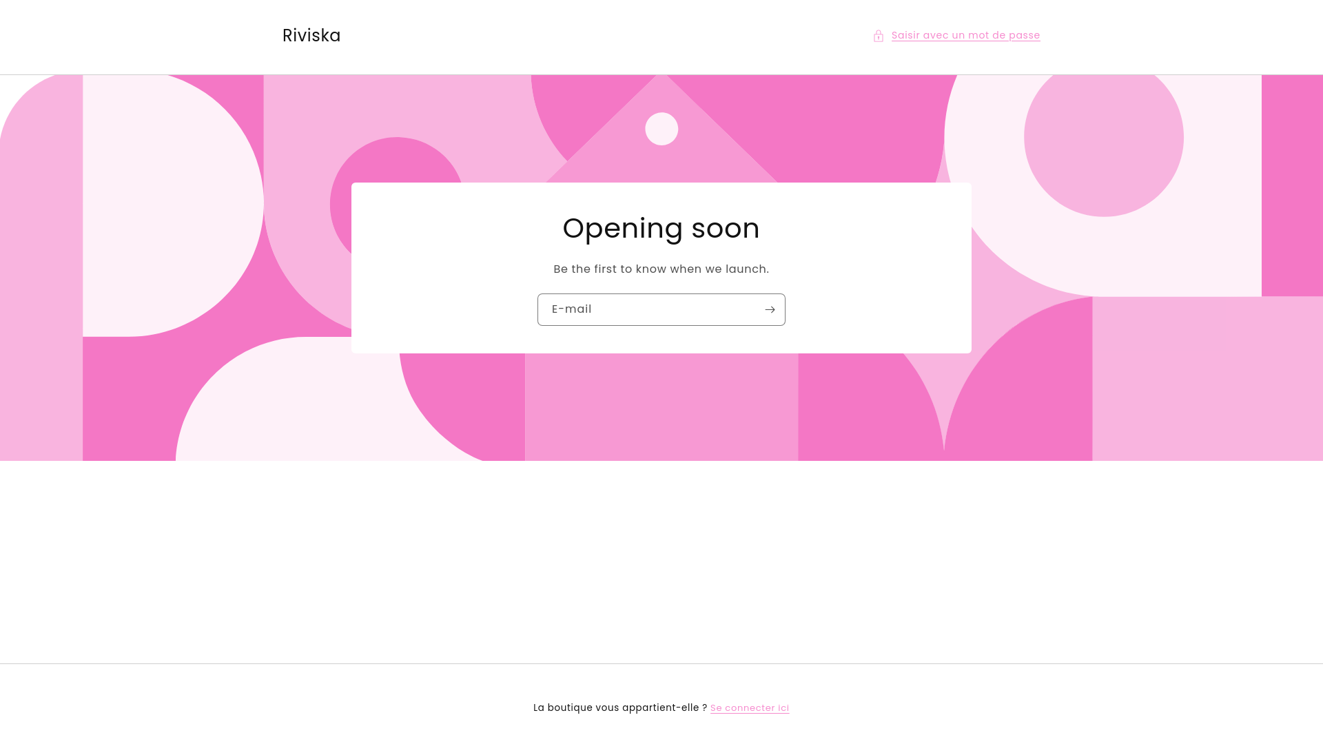 website screenshot of https://riviska.shop/