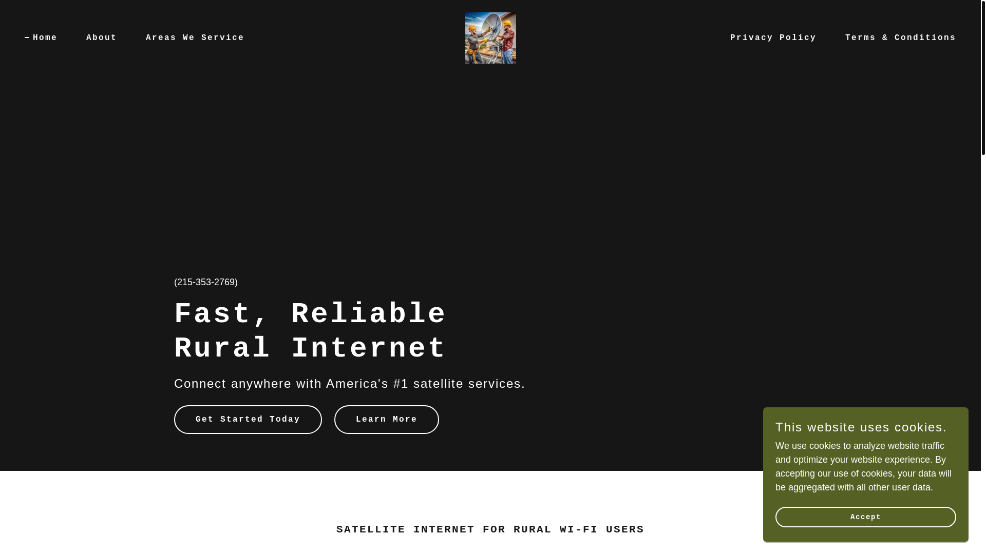 website screenshot of https://thesatelliteguys.info/
