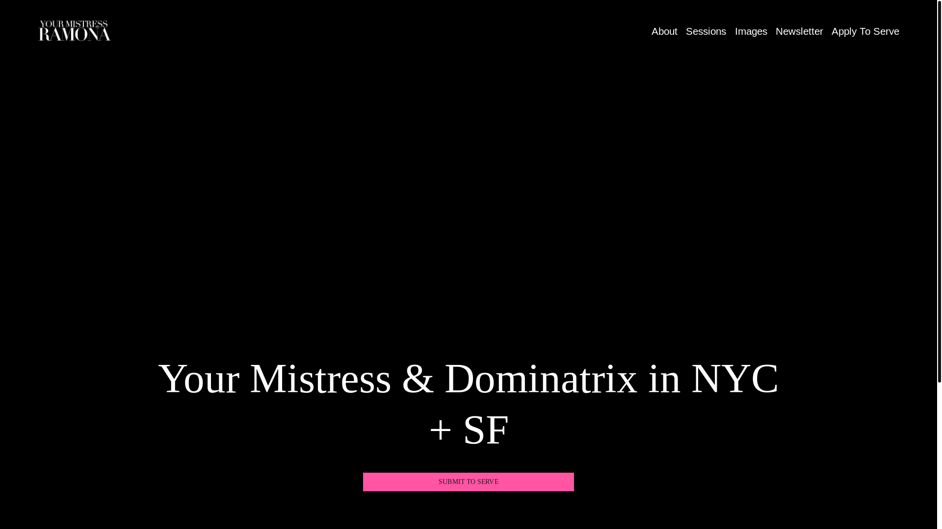 website screenshot of https://mistressramona.com/