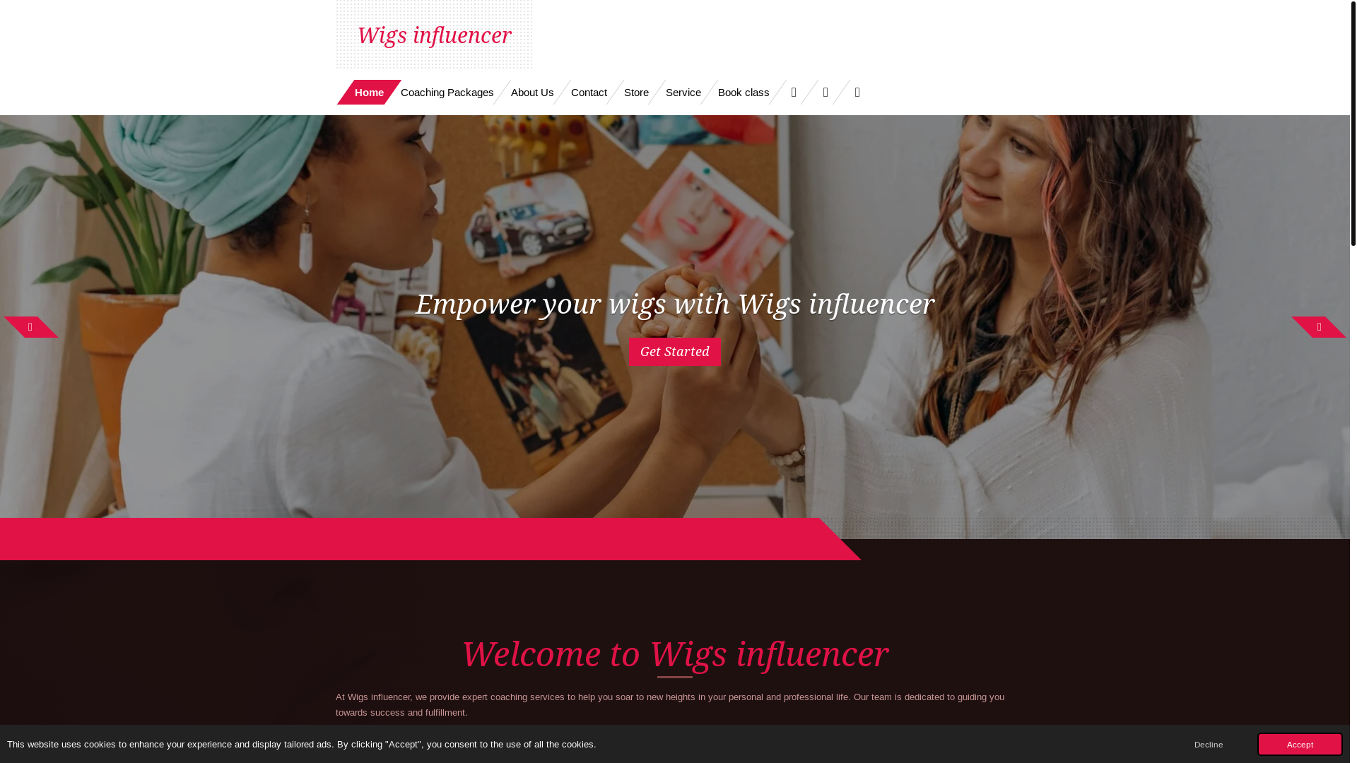 website screenshot of https://weeniehair.com/