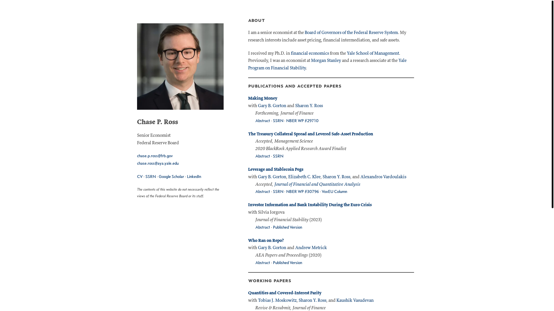 website screenshot of https://chaseross-com.pages.dev/