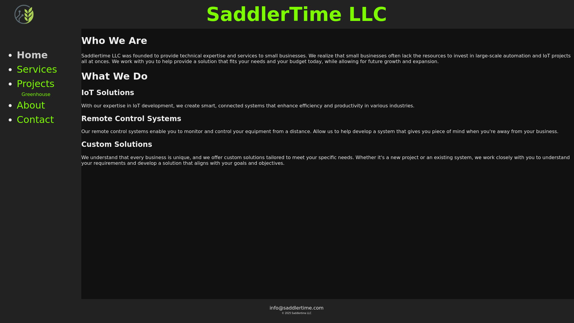website screenshot of https://saddlertime-dev-site.pages.dev/