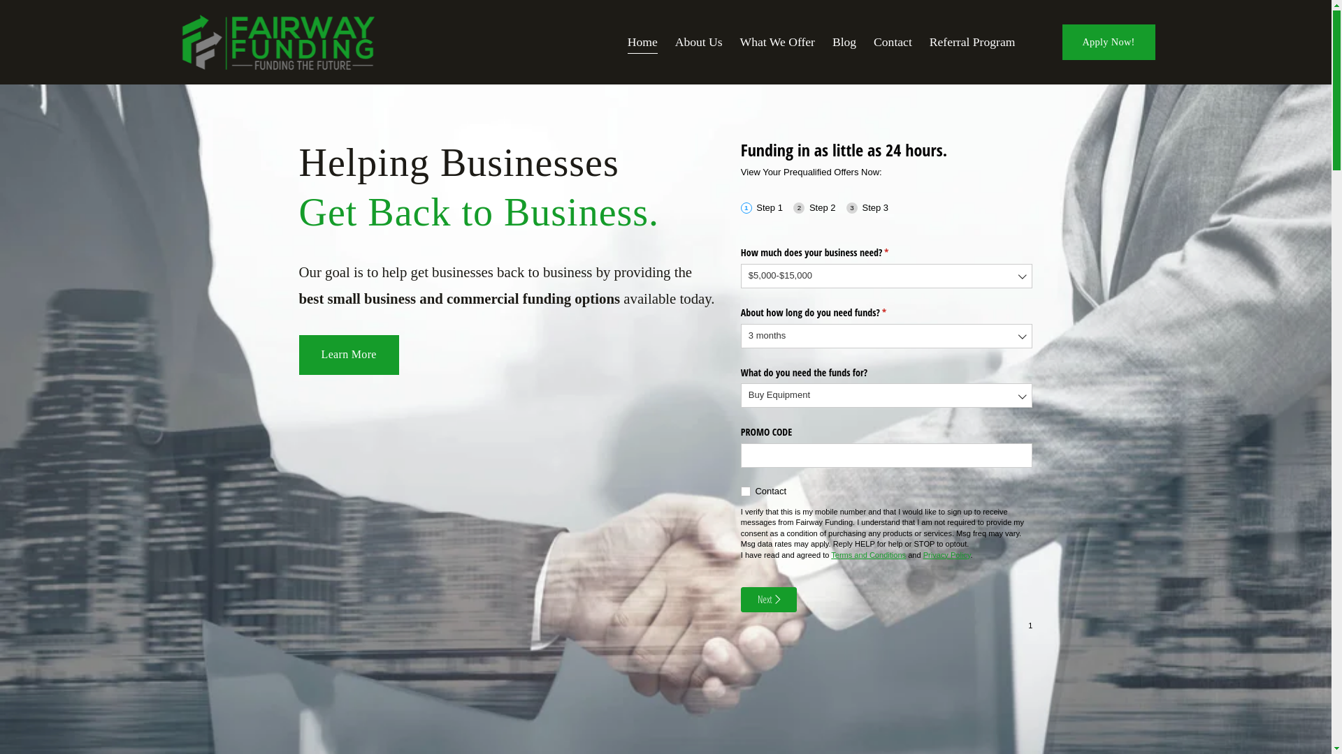 website screenshot of https://easyfairwaybusinessfunding.com/