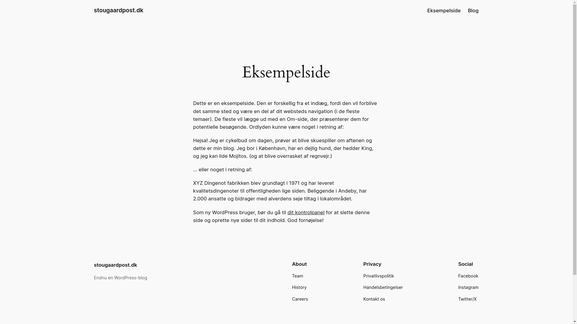 website screenshot of https://stougaardpost.dk/