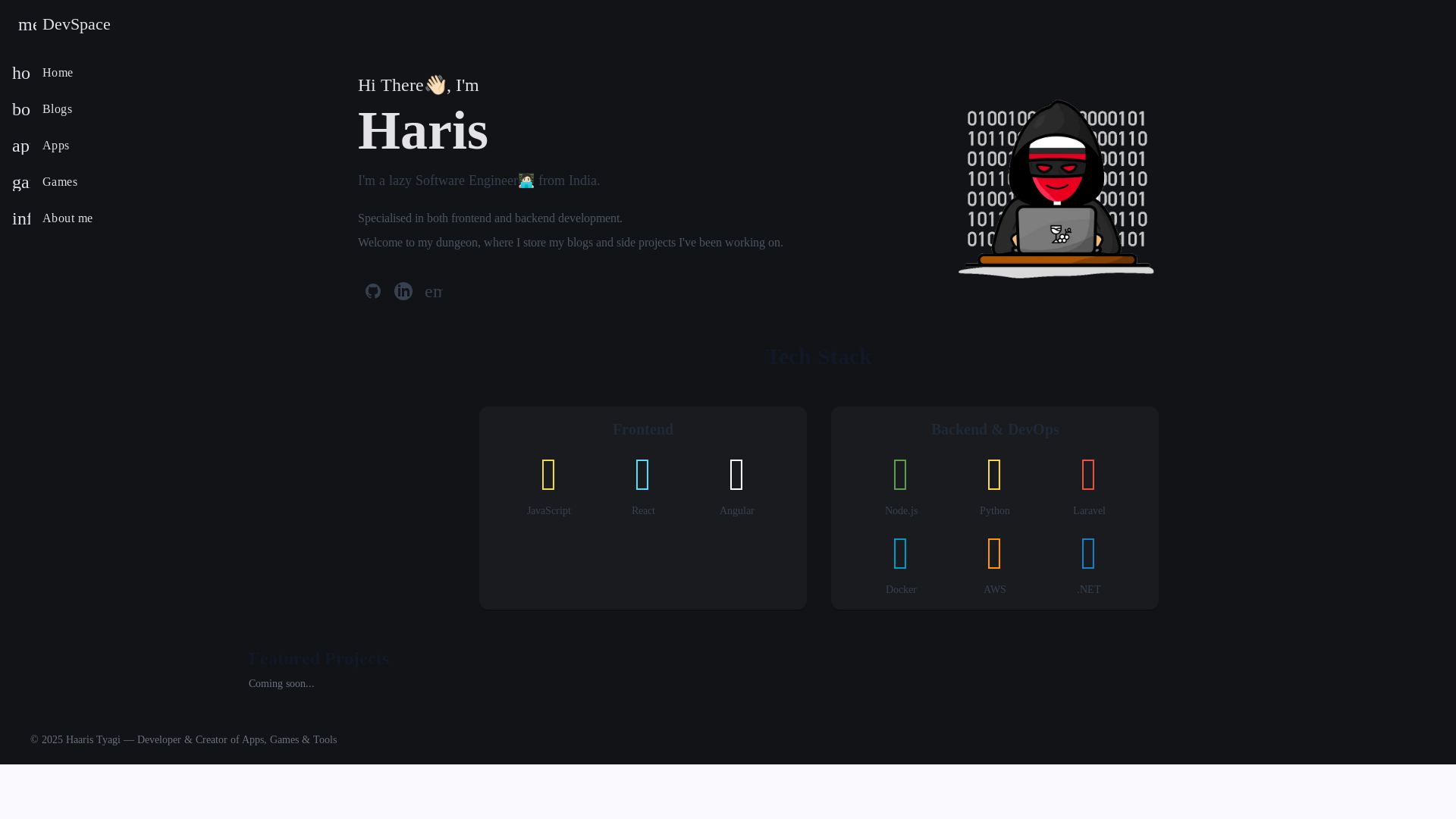 website screenshot of https://dev-space-33j.pages.dev/