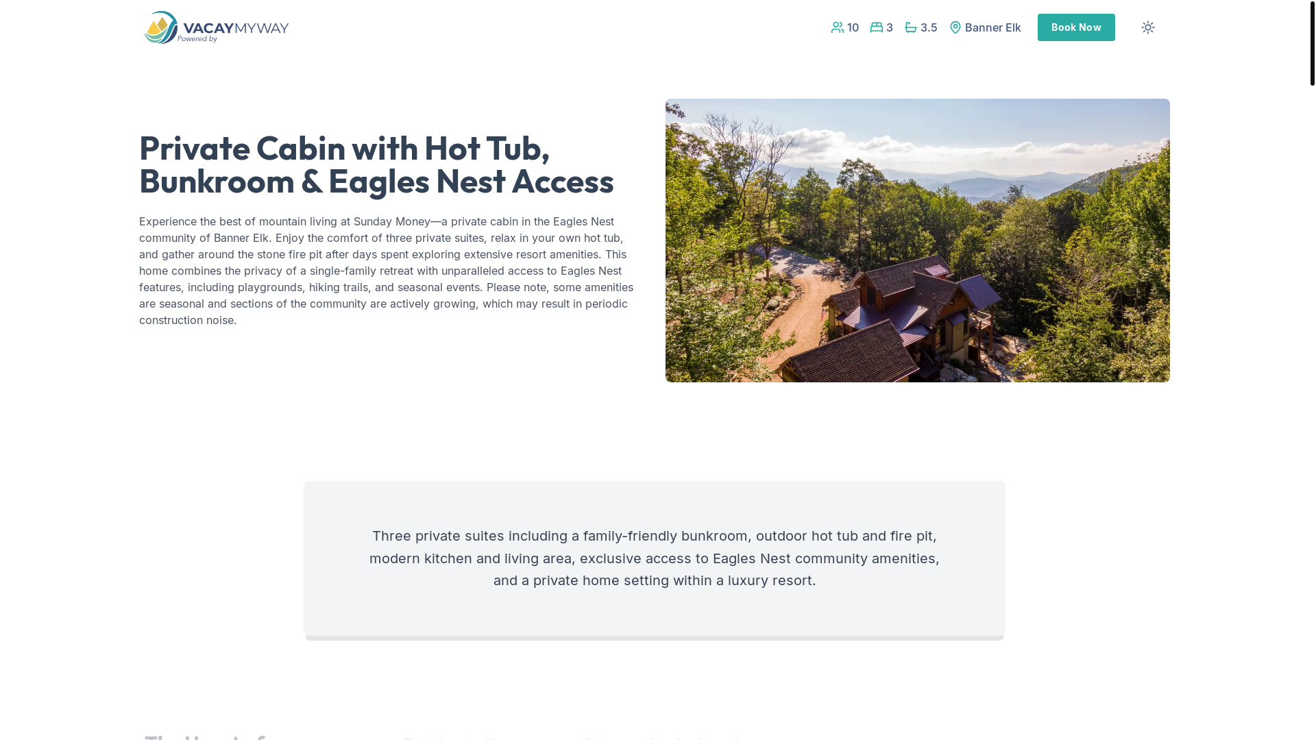 website screenshot of https://amenitytour.tours/