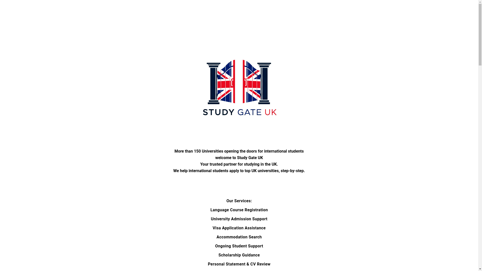 website screenshot of https://studygateuk.co.uk/