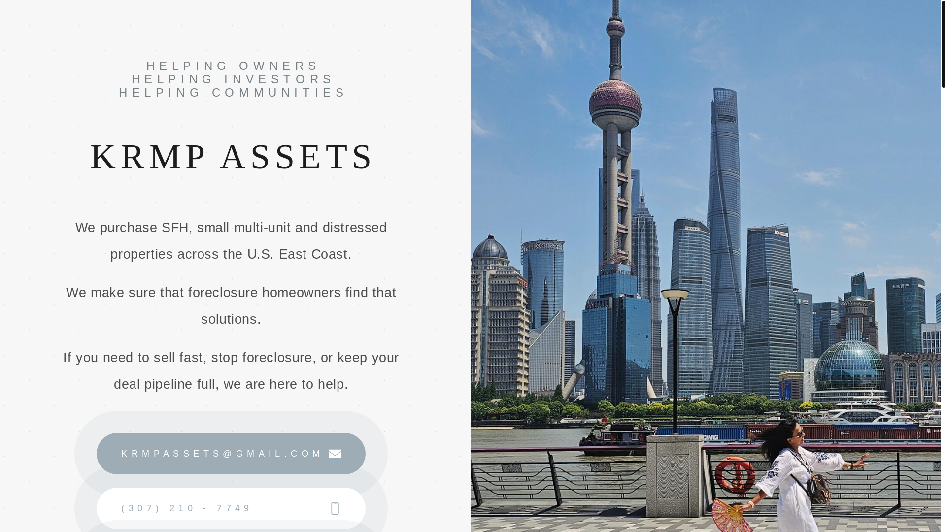 website screenshot of https://krmpassets.com/