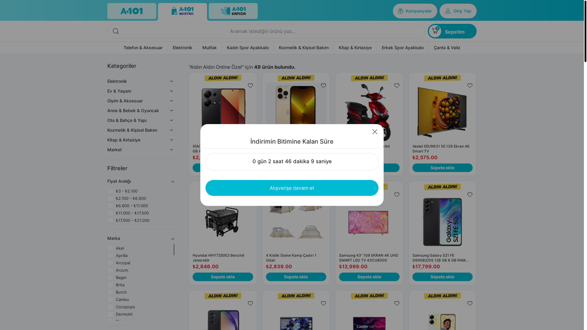 website screenshot of https://mutluedecekkampanyalar.monster/