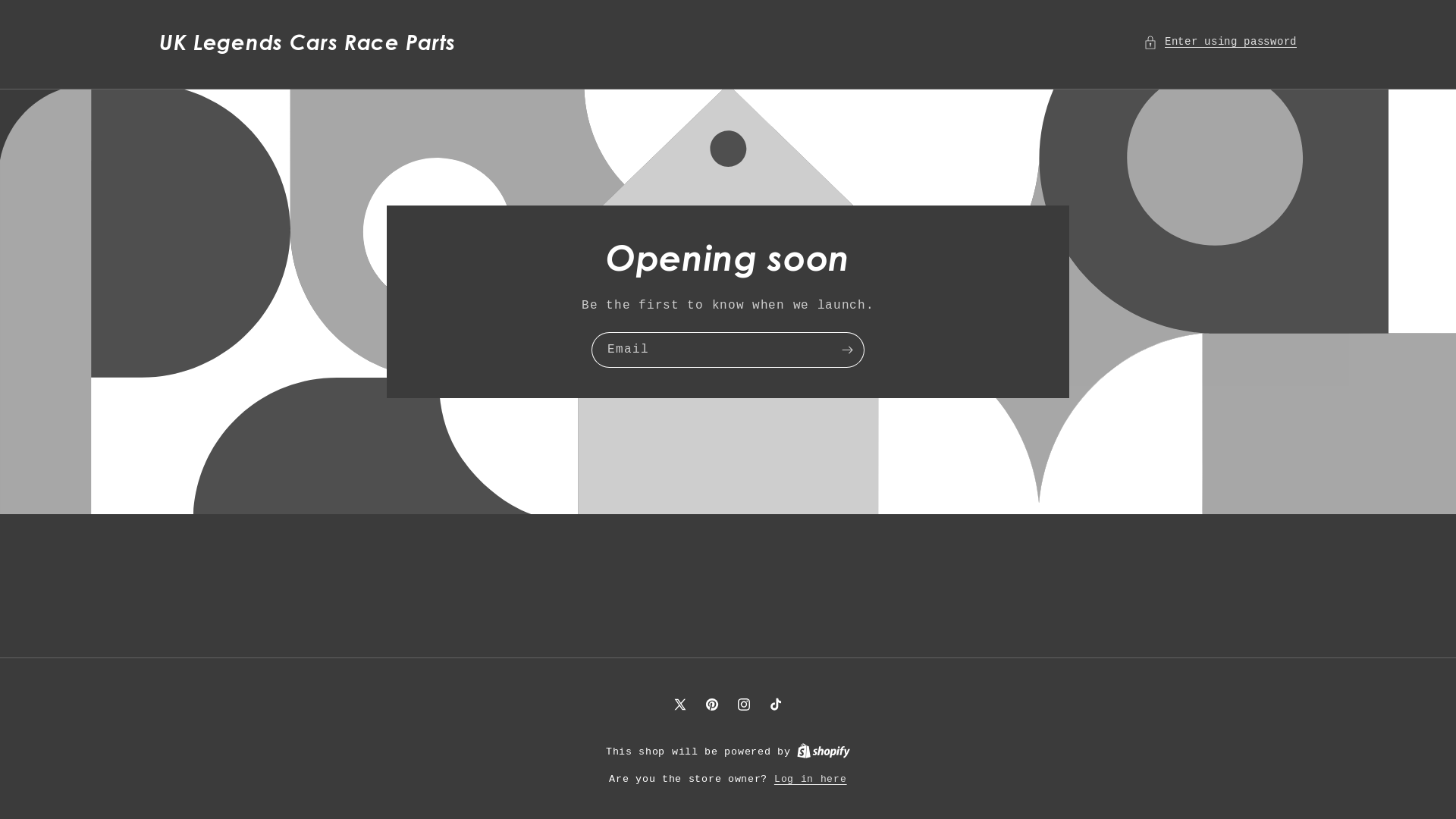 website screenshot of https://legendscarsraceparts.co.uk/
