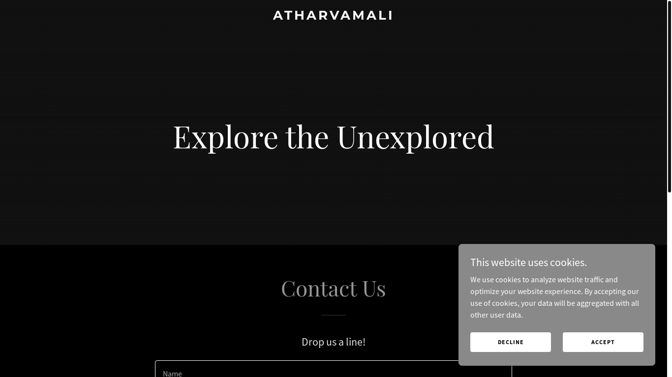 website screenshot of https://atharvamali9087.xyz/