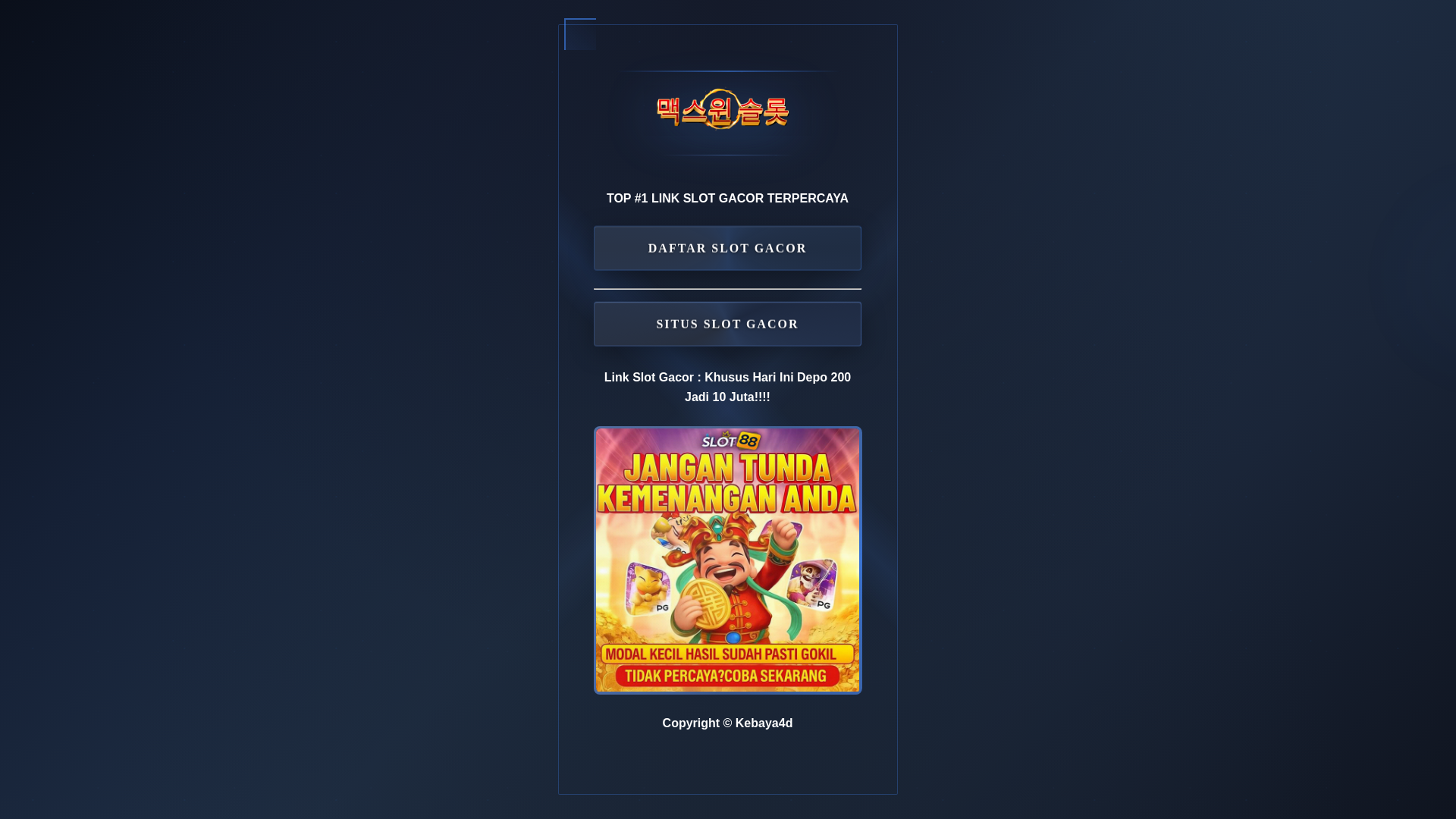 website screenshot of https://kebaya4d-pastirank.pages.dev/