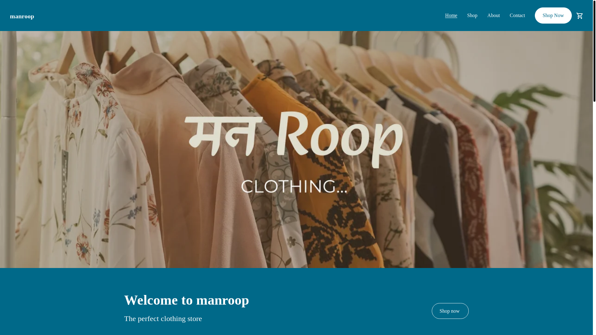website screenshot of https://manroopclothing.com/