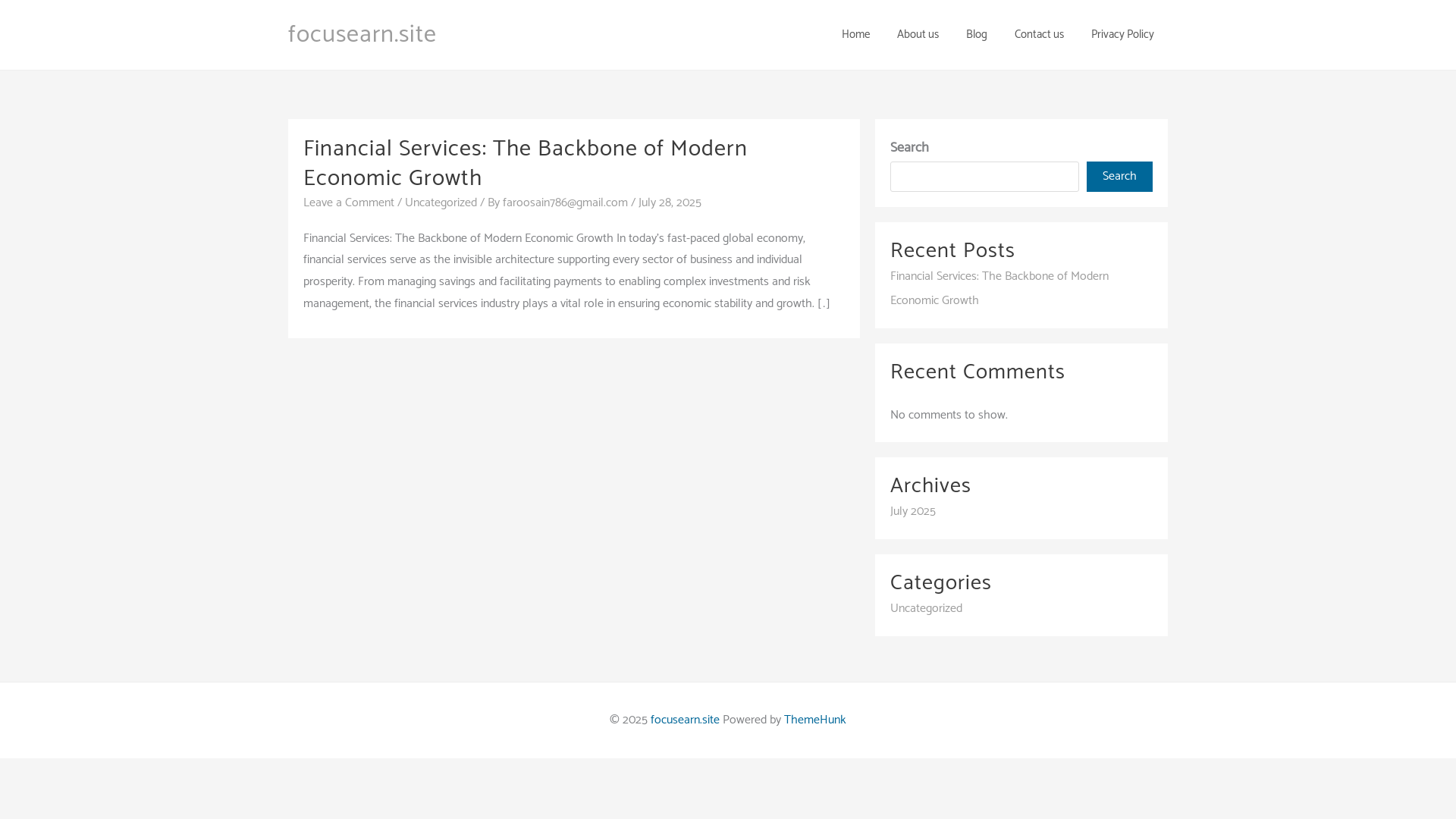 website screenshot of https://focusearn.site/