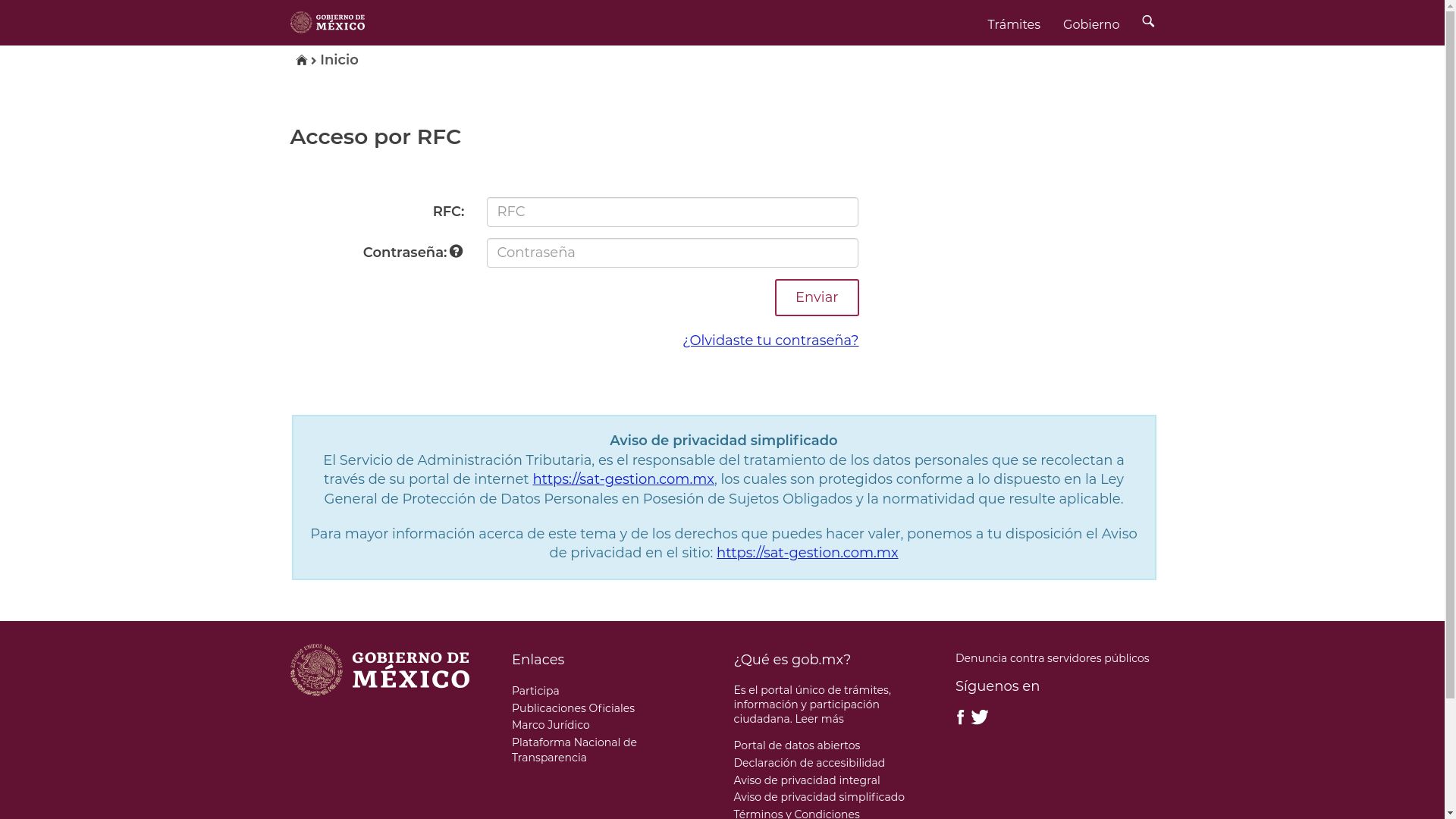 website screenshot of https://sat-saldoafavor.mx/