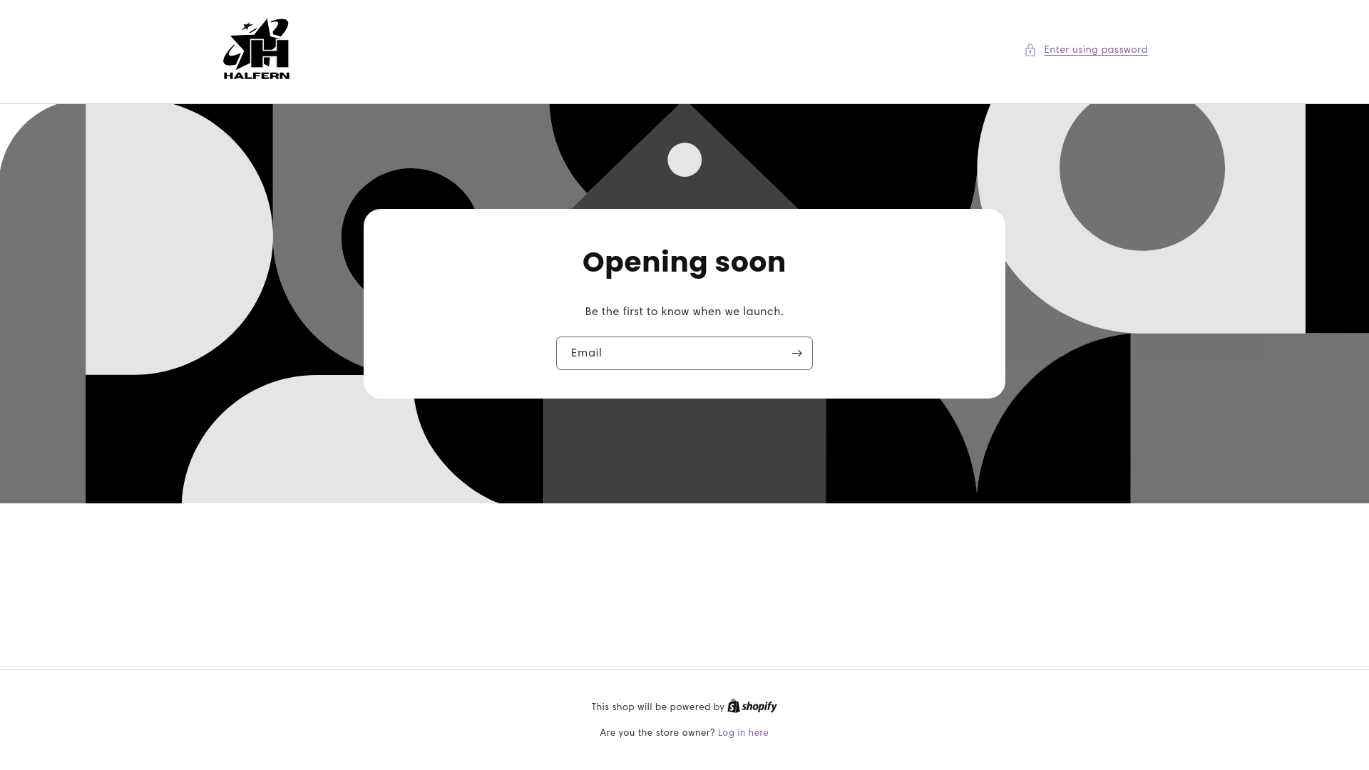 website screenshot of https://halfern.com/