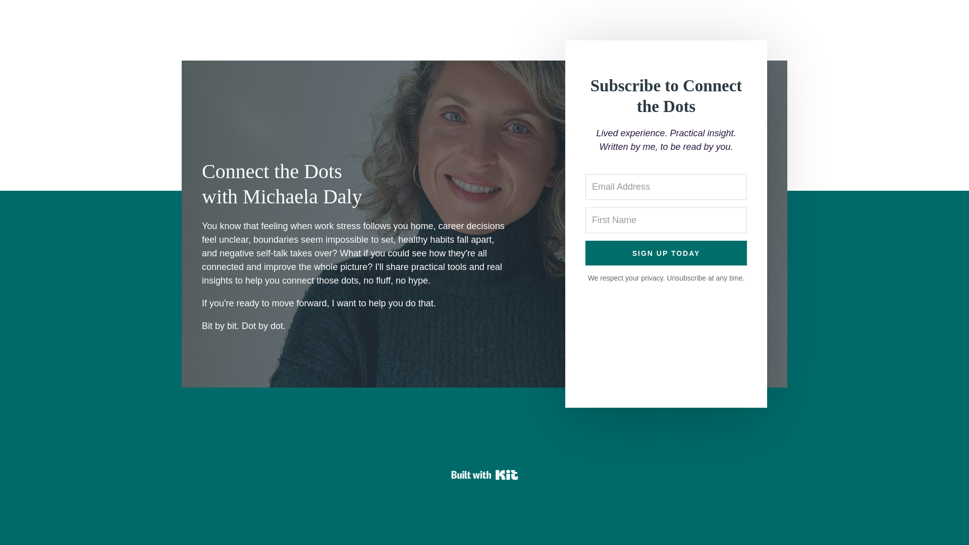 website screenshot of https://michaeladaly.me/