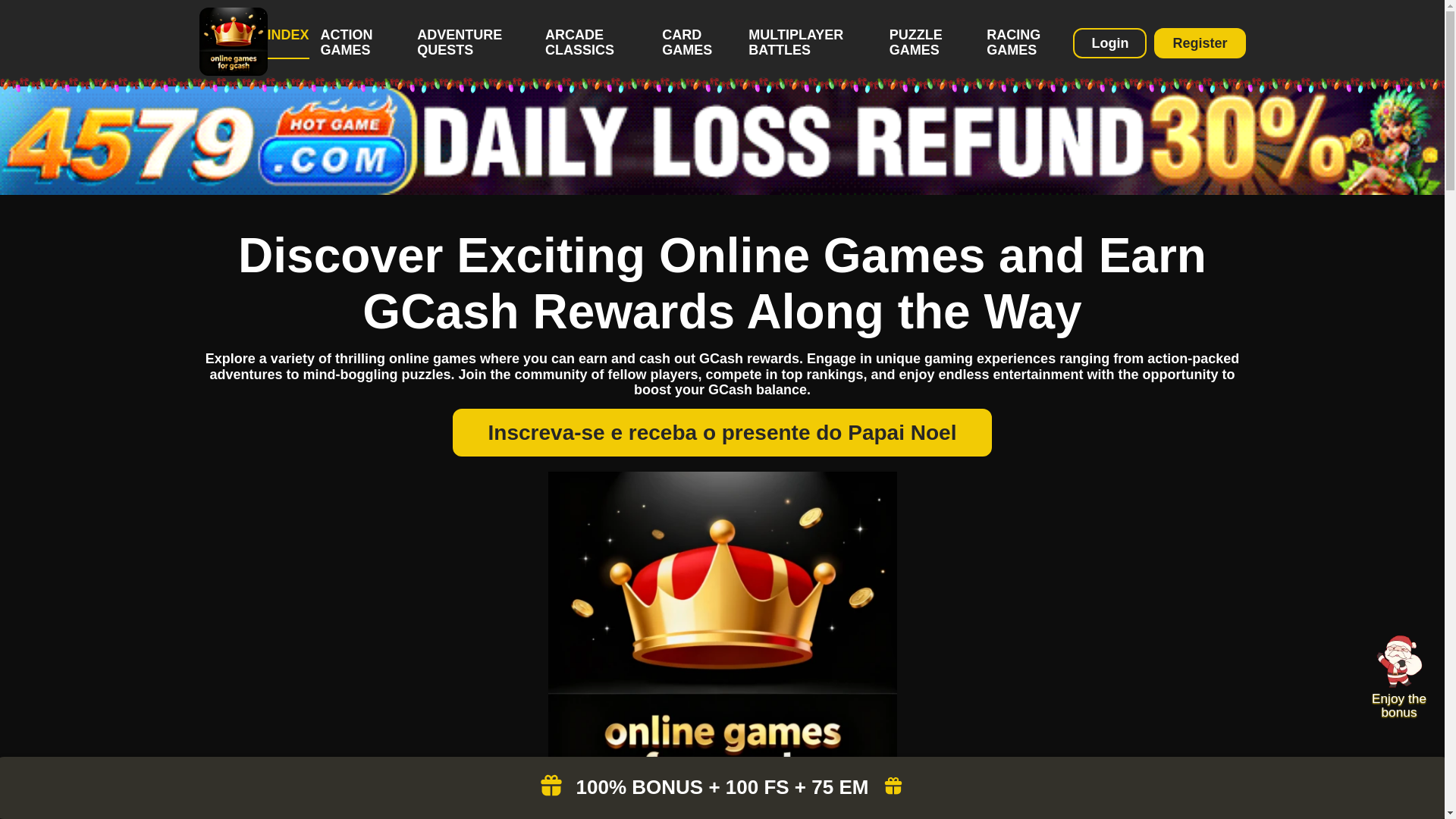 website screenshot of https://onlinegames4gcash.com/