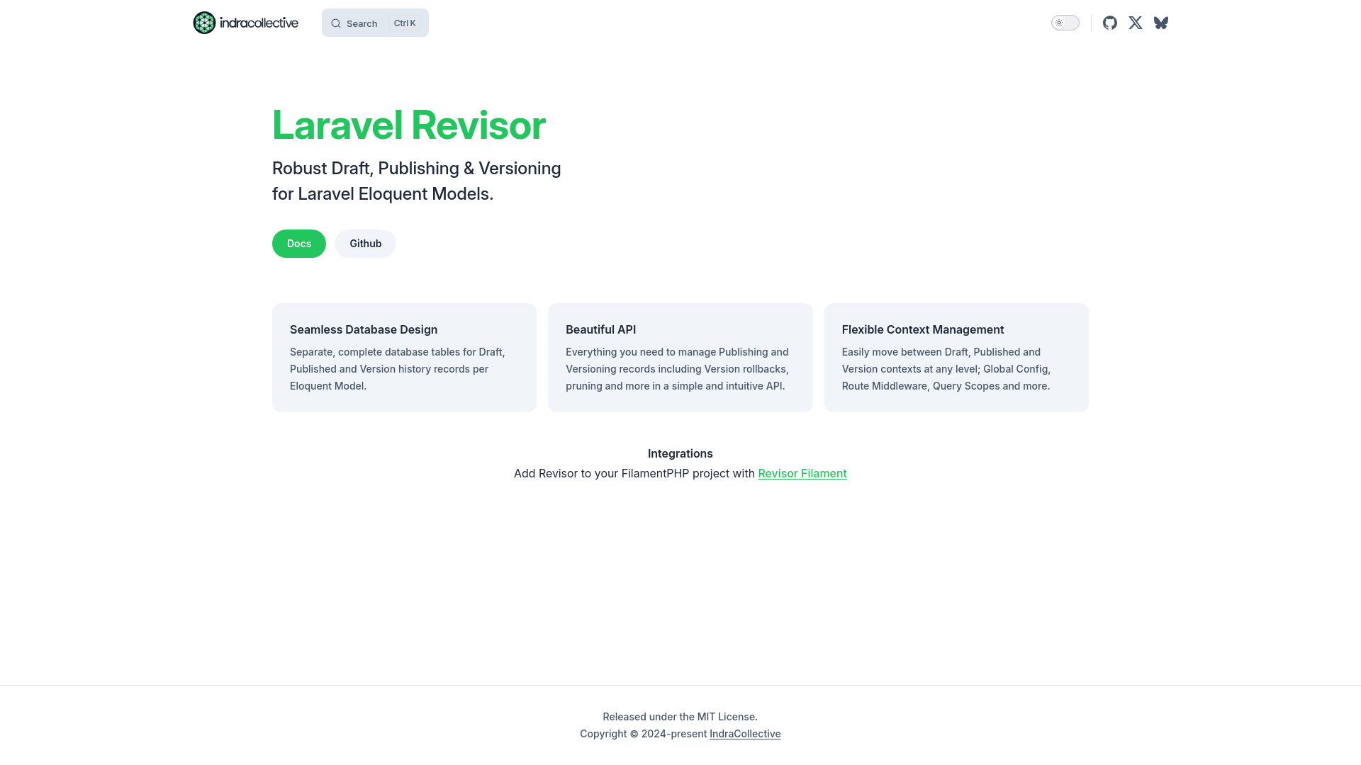 website screenshot of https://laravel-revisor.pages.dev/
