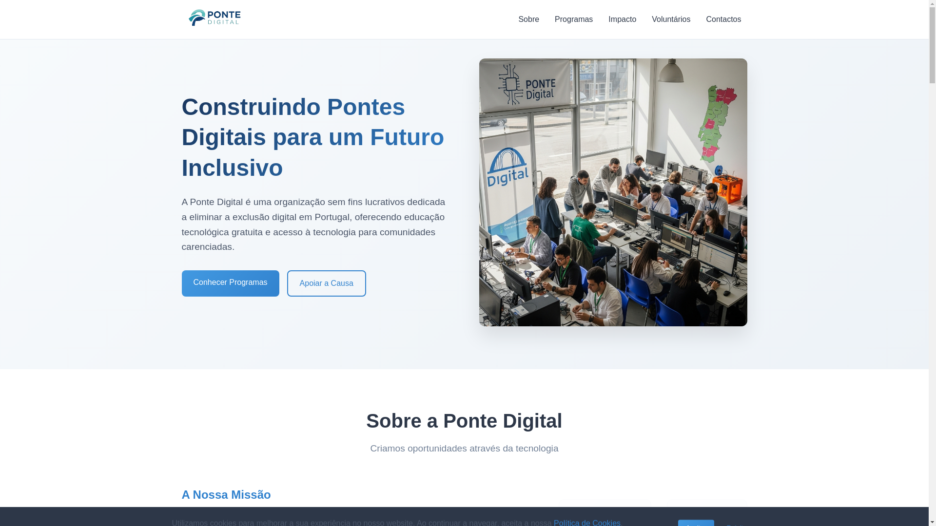 website screenshot of https://pontedigital.top/