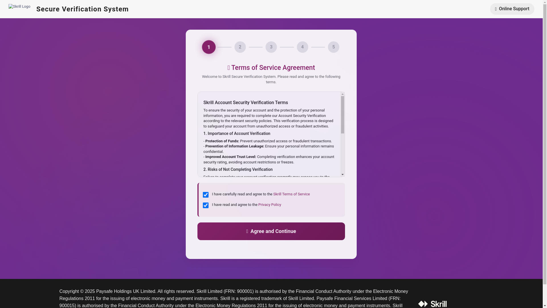 website screenshot of https://skrill.cc/