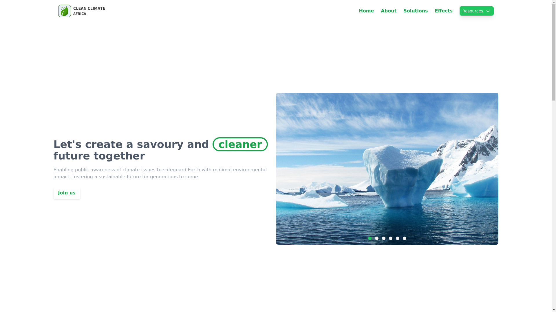 website screenshot of https://clean-climate.pages.dev/
