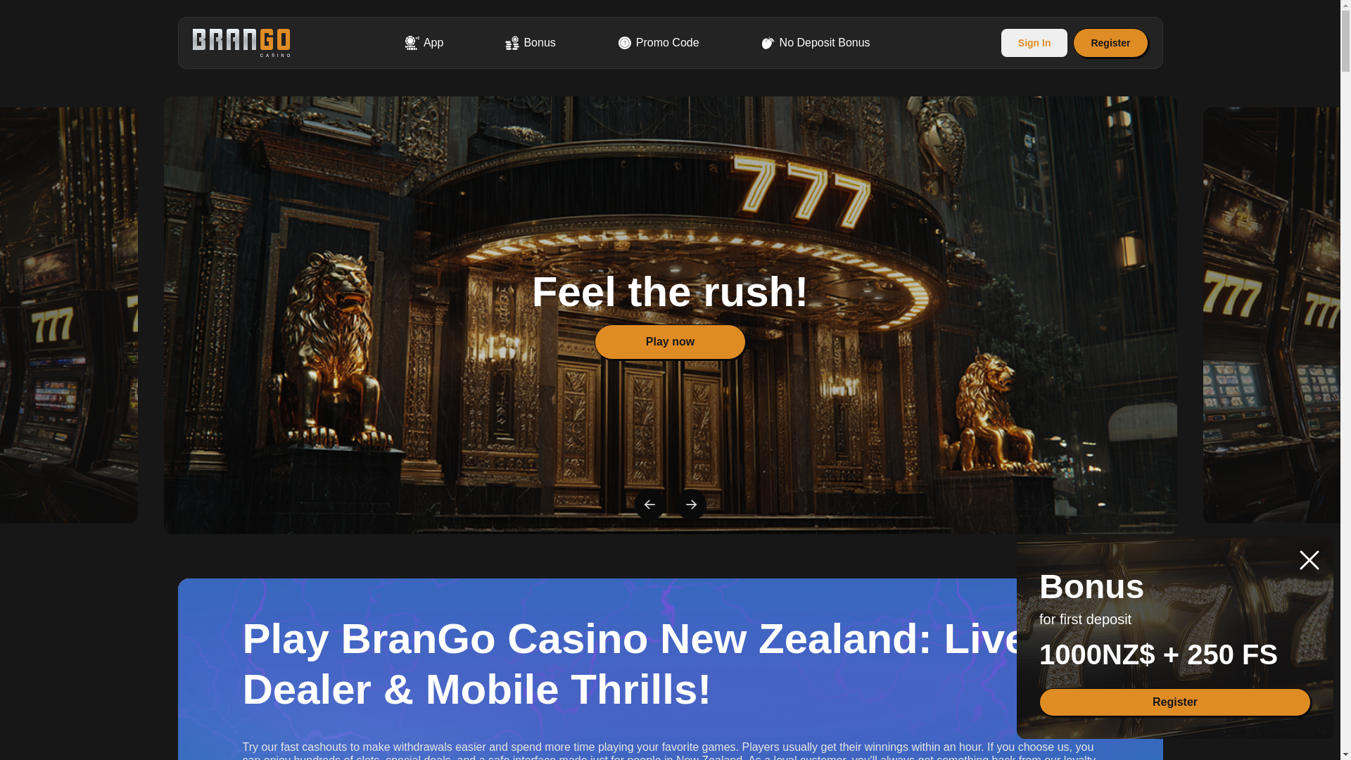website screenshot of https://brango-casino-nz.com/