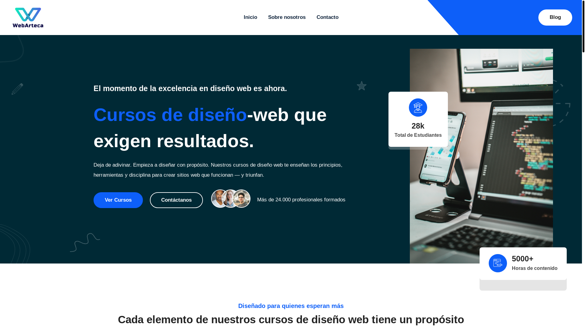 website screenshot of https://webarteca.com/