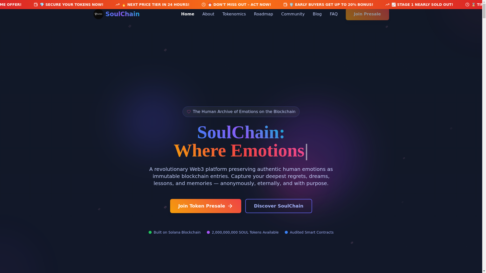 website screenshot of https://soulchain.pages.dev/