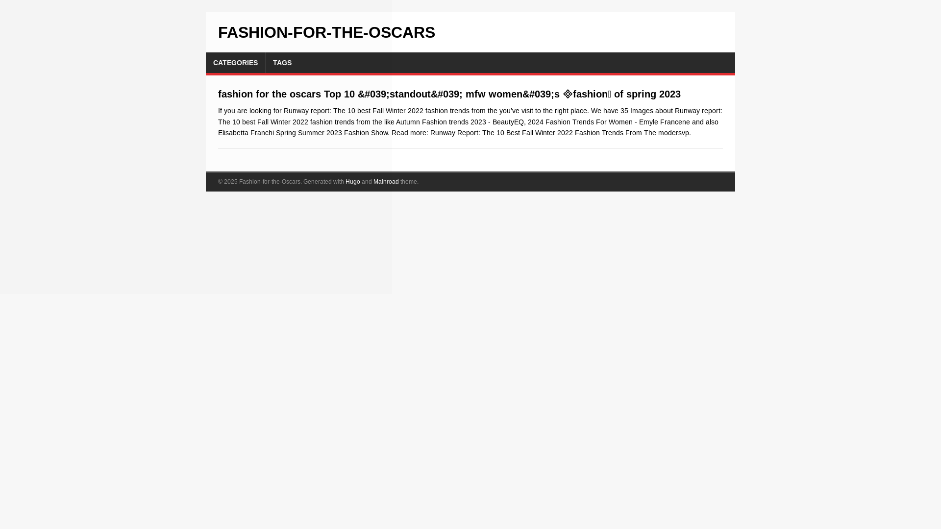 website screenshot of https://fashion-for-the-oscars.pages.dev/