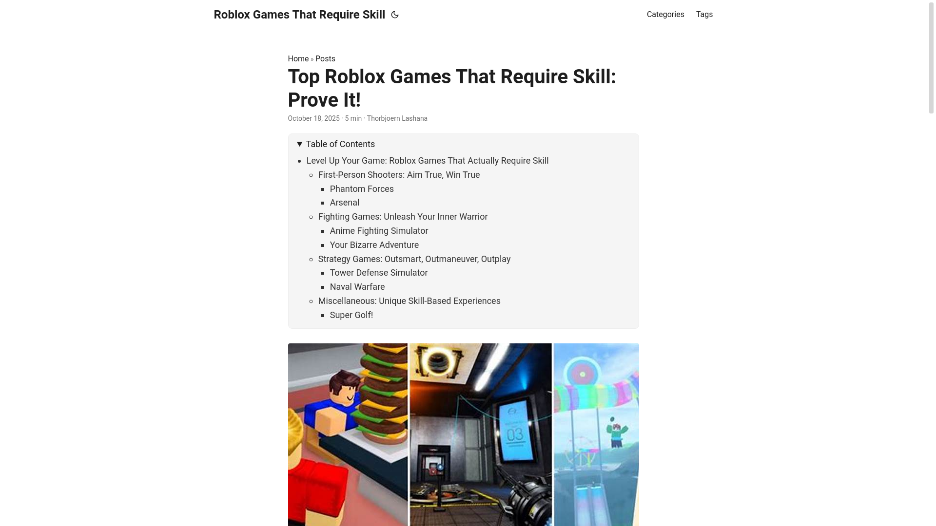 website screenshot of https://roblox-games-that-require-skill.pages.dev/