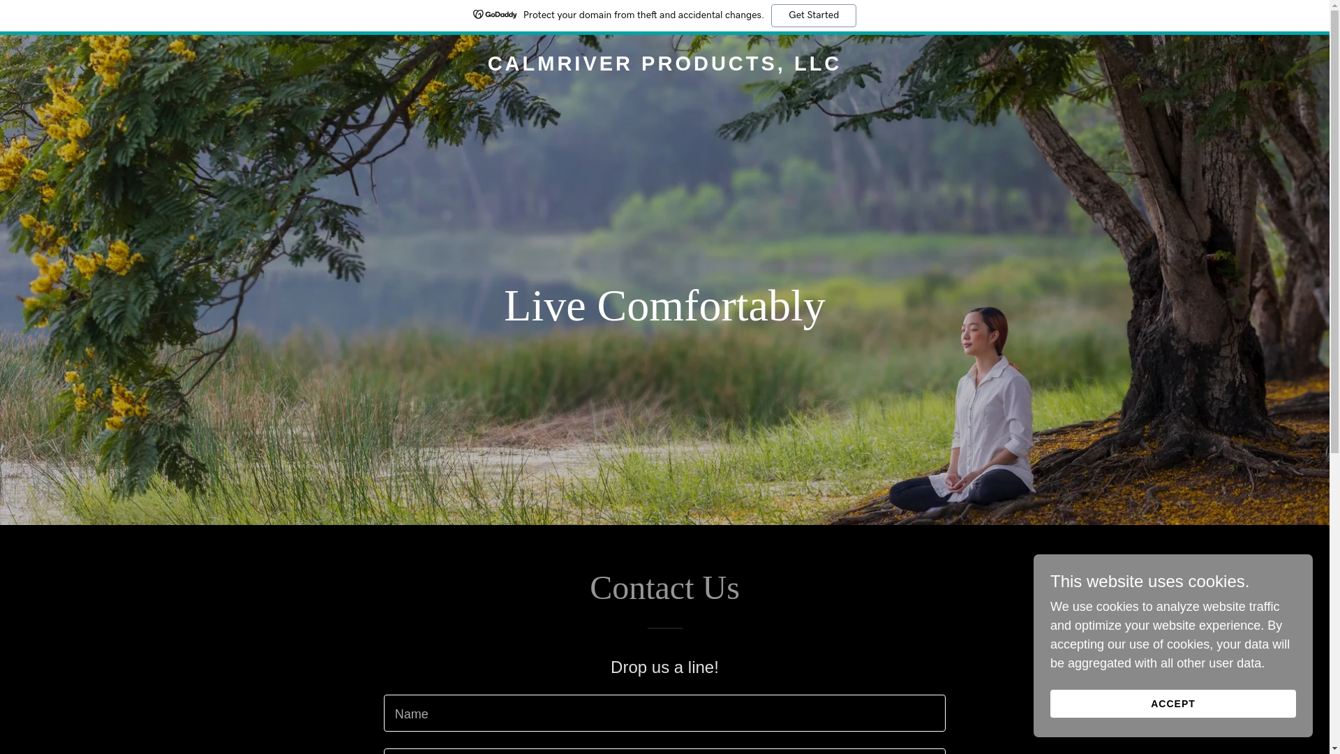 website screenshot of https://calmriverproductsllc.com/