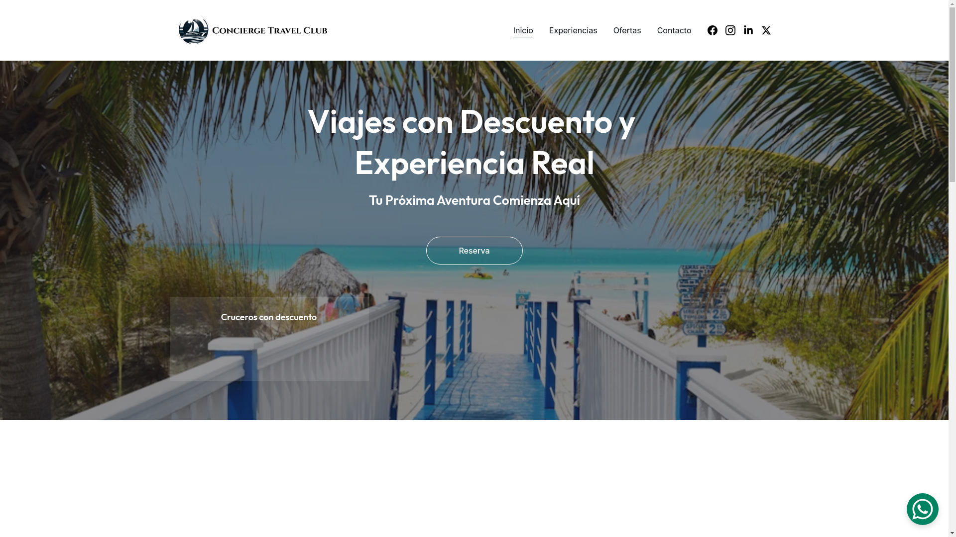 website screenshot of https://conciergetravelclub.mx/